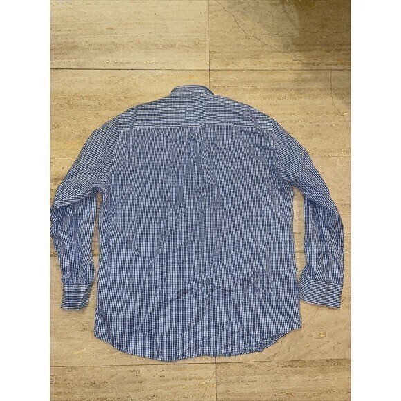 Peter Millar‎ Seaside Finish Men's Button Up Long Sleeve Shirt Blue White XL - Picture 6 of 6
